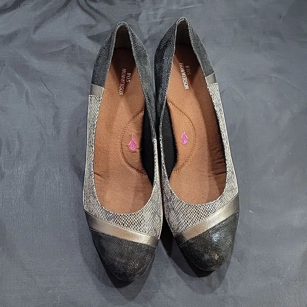 ROS HOMMERSON VANESSA DRESS HEELS LEATHER SLIP ON PUMP